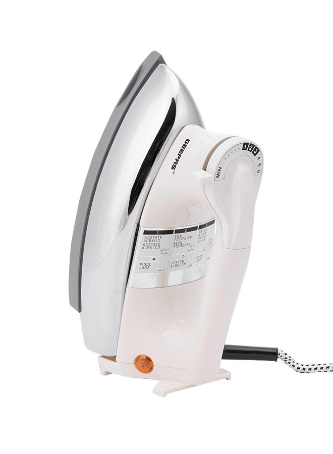 GEEPAS Heavy Weight Automatic Dry Iron With Teflon Plated Sole Plate 1200 W GDI7752 White/Silver/Grey - Image 2