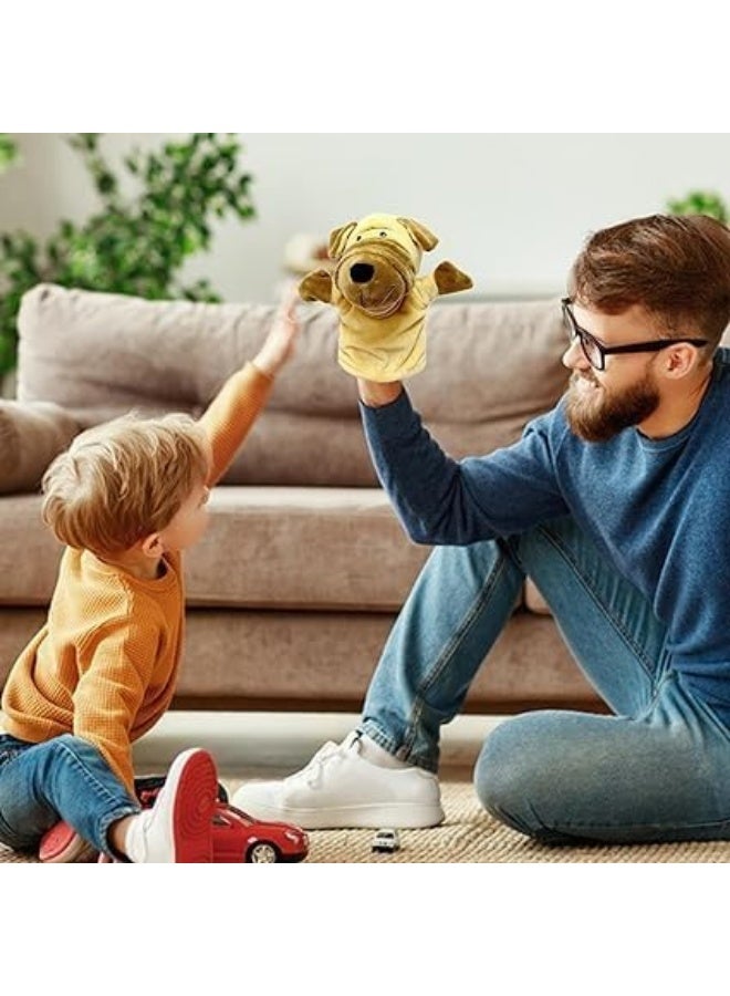 Farm Animal Hand Puppet Soft Plush with Movable Mouth and Arms for Storytelling, Role Playing and Preschool Teaching, Interactive Learning Doll for Friends Educational and Fun Birthday Gift (Fox) - Image 4