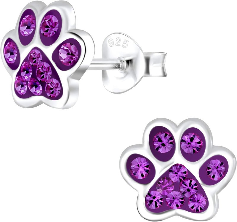 ICYROSE 925 Sterling Silver Paw Print Stud Earrings (Choose Your Style) (Nickel Free) - Image 1