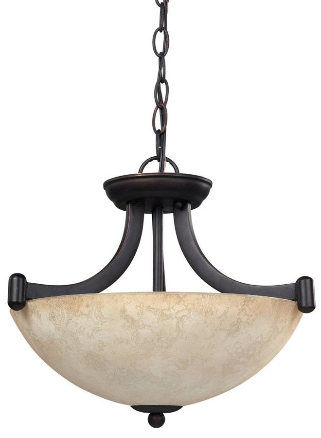 Canarm ICH375A03RA14 3 Light Warren Dual Large Ceiling Lighting Pendant Light Fixture, Bronze - Image 5