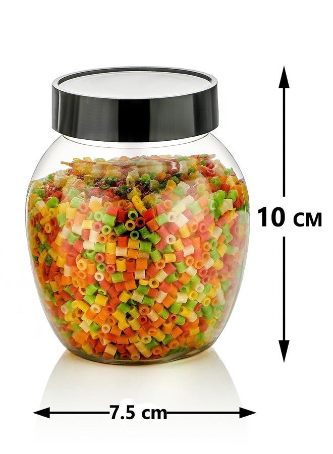 HAPPI Multipurpose Unbreakable Plastic Transparent Storage Containers For Kitchen Airtight Masala Box Dabba Spice, Cereal, Dry Fruits Spice Box 350 ML Handi Jar Matka Shape (Set of 8 Pcs) - Image 4