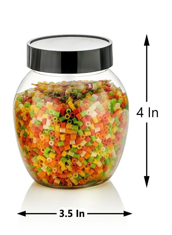 HAPPI Multipurpose Unbreakable Plastic Transparent Storage Containers For Kitchen Airtight Masala Box Dabba Spice, Cereal, Dry Fruits Spice Box 350 ML Handi Jar Matka Shape (Set of 8 Pcs) - Image 3