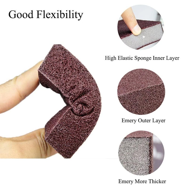 Avishkaram Avishkaram Multipurpose Brown Color Hard Surface Like Sand Paper Scrub Sponge Deep Cleaner Eraser Kitchen Tool Perfect for Gas Cleaning Utensils Wood Pack of 2 2  - Image 4