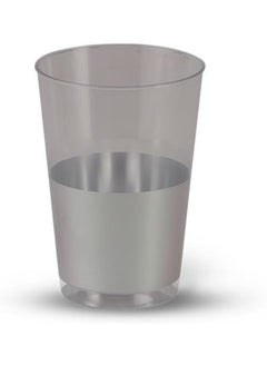 25 Pieces Luxury Clear And Silver Cup Plastic Disposable 12Oz Cup