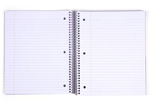 Mintra Office Durable Spiral Notebooks, 5 Subject (Spring Pink, Wide Ruled 1pk) - Image 2