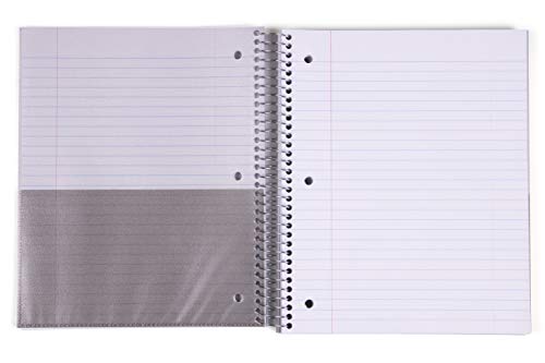 Mintra Office Durable Spiral Notebooks, 5 Subject (Spring Pink, Wide Ruled 1pk) - Image 3