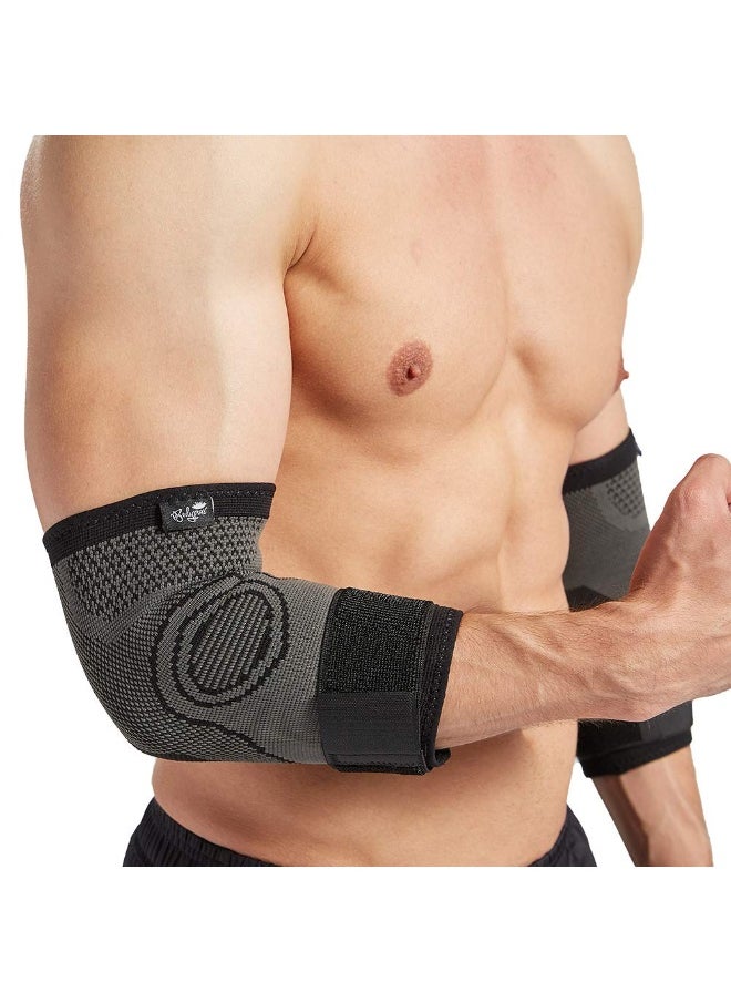 Bodyprox Elbow Brace with Strap for Tendonitis 2 Pack, Tennis Elbow Compression Sleeves, Golf Elbow Treatment - pzsku/ZB93DBA8015F653E5EC89Z/45/_/1740377565/77d6d1c7-e072-4161-a87b-0c79e03fd7c6