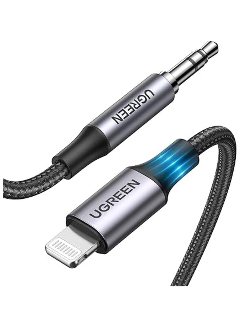 يوجرين إيكو كابل Ugreen US315 (70509) Lightning إلى Aux مقاس 3.5 مم - 1 متر - Image 2