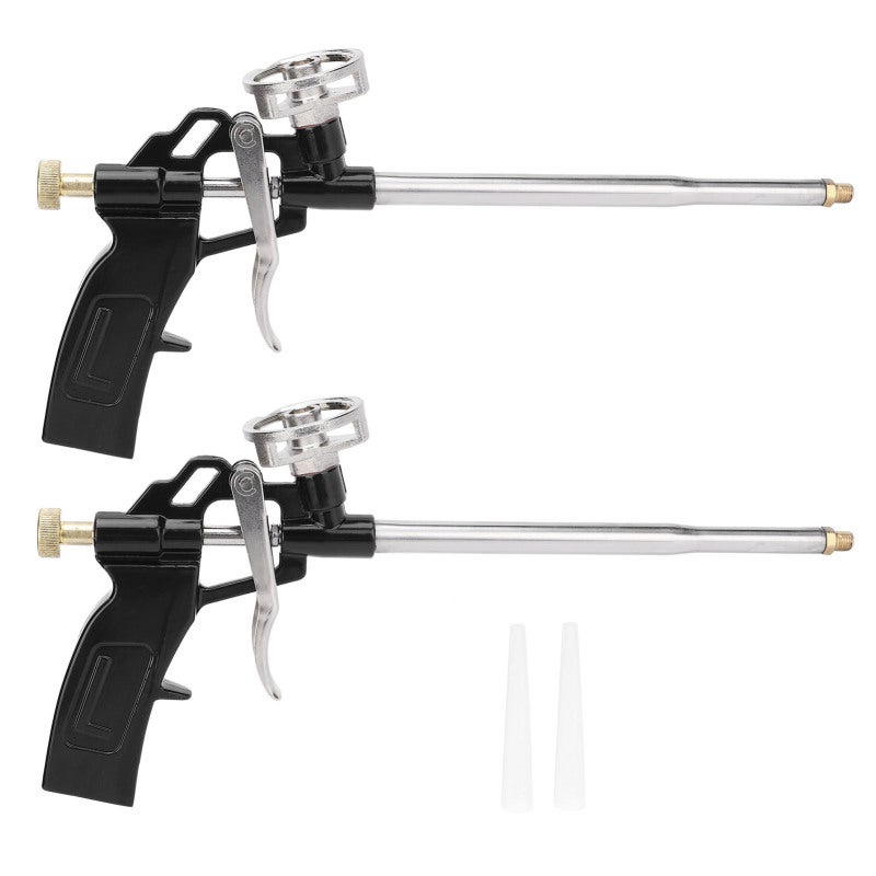 Ergonomic Caulking Gun: 32.5cm Compact Lightweight Black And Silver - Precise Trigger Control For Flow Adjustment - High-Quality Nylon Stainless Steel Construction for Home Repair, Seam Filling And Se - Image 2