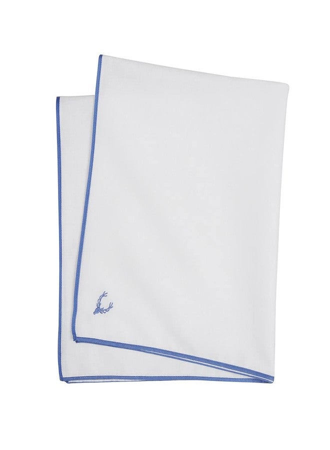 Allen Solly مناديل ألين سولي للرجال - عبوة من 3 (أبيض أزرق ملكي) - Image 3