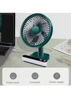 نيبمينينت مروحة مكتب محمولة، تعمل ببطارية قابلة للشحن USB، أربع سرعات، عمر البطارية 24 ساعة، شاشة LED، ضوضاء أقل، بطارية 4000 مللي أمبير في الساعة للمنزل والمكتب والنوم ومروحة المكتب  - Image 4