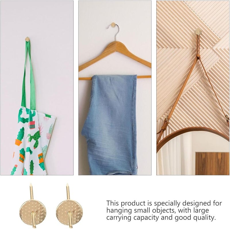 50 قطعة من مجموعة تعليق الصور مع خطافات مسامير حديدية للإطارات والساعات والديكورات سهلة التركيب على الحائط - Image 3