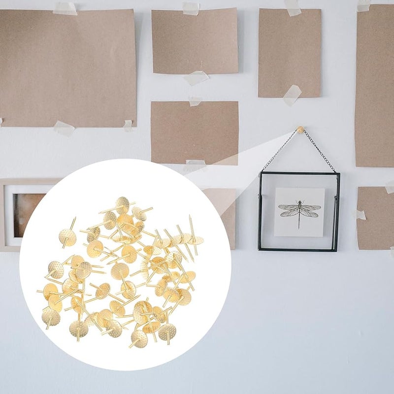 50 قطعة من مجموعة تعليق الصور مع خطافات مسامير حديدية للإطارات والساعات والديكورات سهلة التركيب على الحائط - Image 5