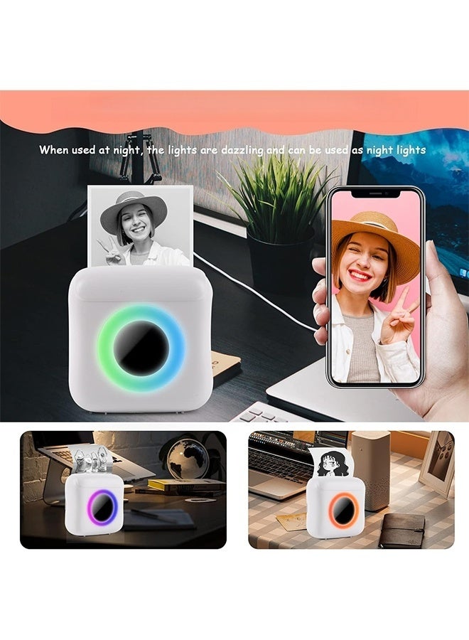 داكس طابعة صور بلوتوث صغيرة – طابعة حرارية محمولة فورية بدون حبر مع 13 رول ورق، للطباعة على الصور، الملاحظات، الملصقات، والإيصالات – متوافقة مع أجهزة أندرويد وآيفون - Image 4