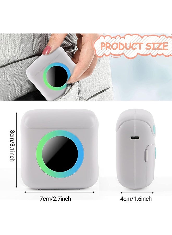 داكس طابعة صور بلوتوث صغيرة – طابعة حرارية محمولة فورية بدون حبر مع 13 رول ورق، للطباعة على الصور، الملاحظات، الملصقات، والإيصالات – متوافقة مع أجهزة أندرويد وآيفون - Image 2