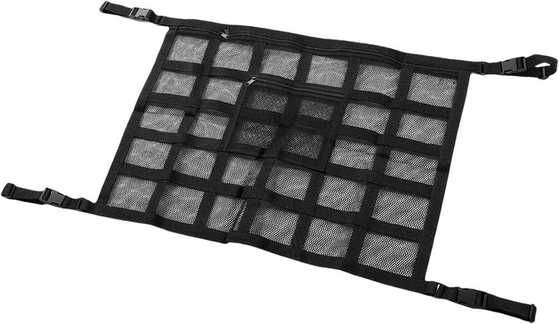 Car Ceiling Storage Net, Premium Double Layer Mesh Automotive Organizer Roof Holder for Road Trip Camping Family Travel Essentials - Image 1