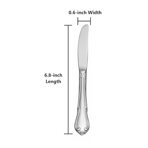 Oneida Silverware Set Chateau 3Piece Child Flatware Set Service For 1 1810 Stainless Steel Dishwasher Safe Child Fork Spoon and Knife Length 52 to 68Inch Kids Silverware Silver 3 Piece - Image 3