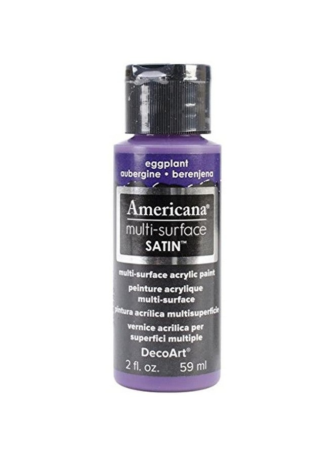 DecoArt Americana Multi - Surface Satin Acrylic Paint 2Oz - Eggplant (Pack of 6) - Image 1
