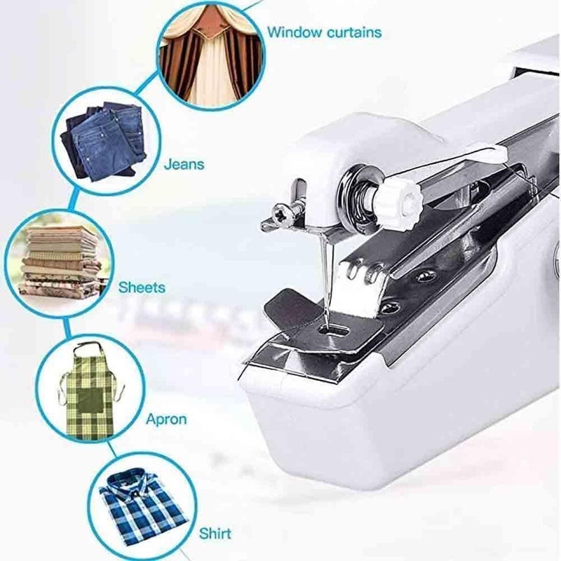 Heiter Electric Handy SewingStitch Handheld Cordless Portable White Sewing Machine for Home Tailoring Hand Machine Electric Handy Stitch Mini Hand Sewing Machine - Image 5