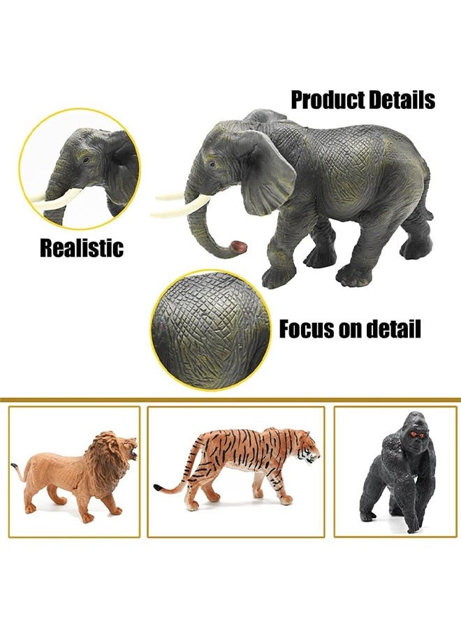 51 Pcs Animals Figures Toys, Wild Animal Toy Figure Play Set for Kids Pack of 51 Mini Jungle Animal Toy Set,  Realistic Jungle Playset Toys Zoo Animals, Learning Toys for Toddlers and Children - Image 3