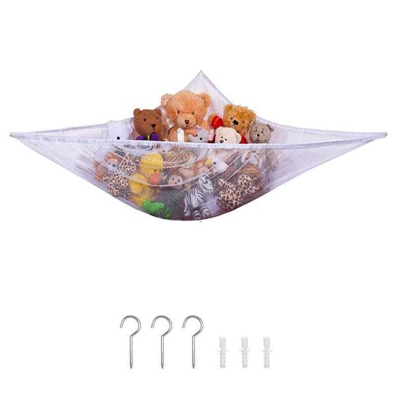 monbento ShopHut Teddy Hammock With Hooks Large Mesh Net Keep Baby Childs Bedroom Nursery Tidy Wall Sling Soft Toy Storage Organizer For Stuffed Animal - Image 2