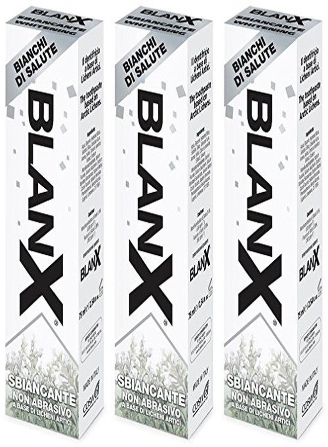 BlanX: Whitening Toothpaste with Arctic Lichens * 2.54 Fluid Ounces (75ml) Tubes (Pack of 3) * [ Italian Import ]