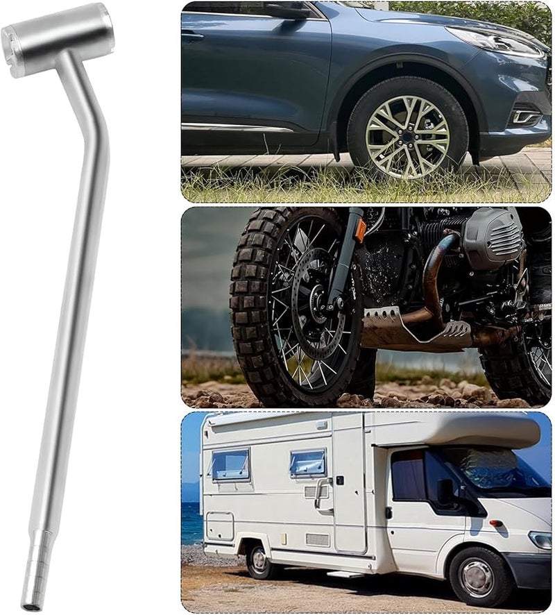 Zinc Alloy Double Head Tire Inflator Rod Portable Repair Tool for Truck Motorcycle - Image 5