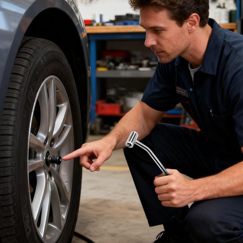 Zinc Alloy Double Head Tire Inflator Rod Portable Repair Tool for Truck Motorcycle - Image 3