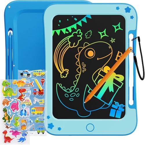 TEKFUN Toddler Kids Toys Gifts 85 Inch LCD Writing Tablet Kids Doodle Board with Stickers Colorful Drawing Tablet Kid Birthday Christmas Gifts Toys for 3 4 5 6 Years Old Boy Blue - Image 1
