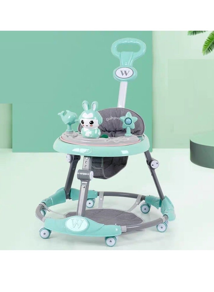 BAIG Baby Walker Children's Walker Anti-rollover 7-speed Adjustment Sidewalk Activities for Baby Boys and Girls Baby Learning To Walk - Image 1