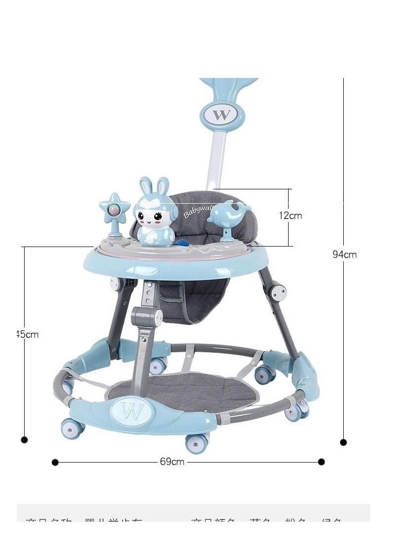 BAIG Baby Walker Children's Walker Anti-rollover 7-speed Adjustment Sidewalk Activities for Baby Boys and Girls Baby Learning To Walk - Image 2