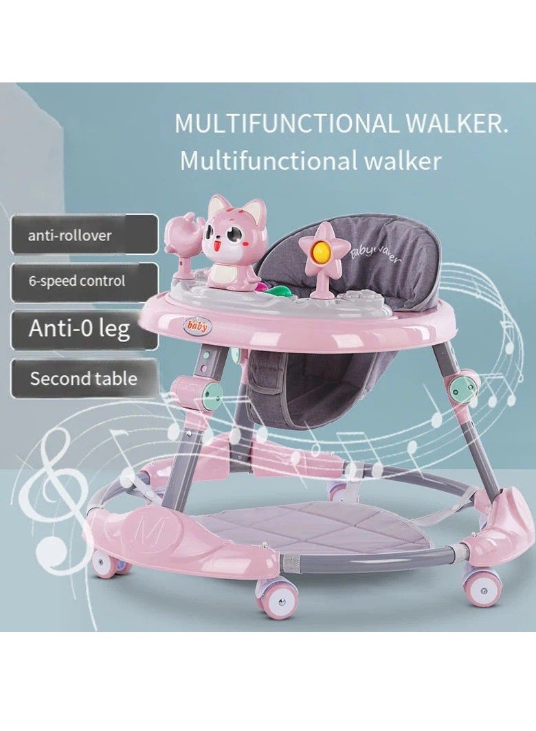 BAIG Baby Walker Children's Walker Anti-rollover 7-speed Adjustment Sidewalk Activities for Baby Boys and Girls Baby Learning To Walk - Image 5
