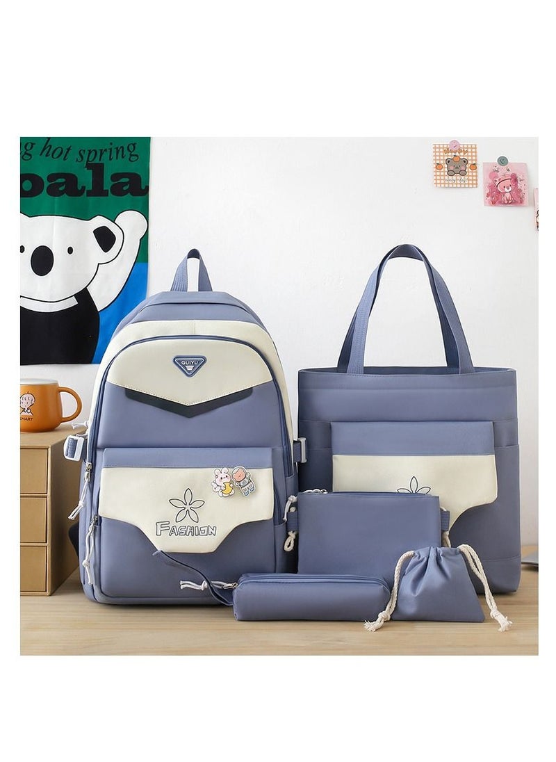 GUIYUBAG 4-Piece Schoolbag Set Blue  - Image 1