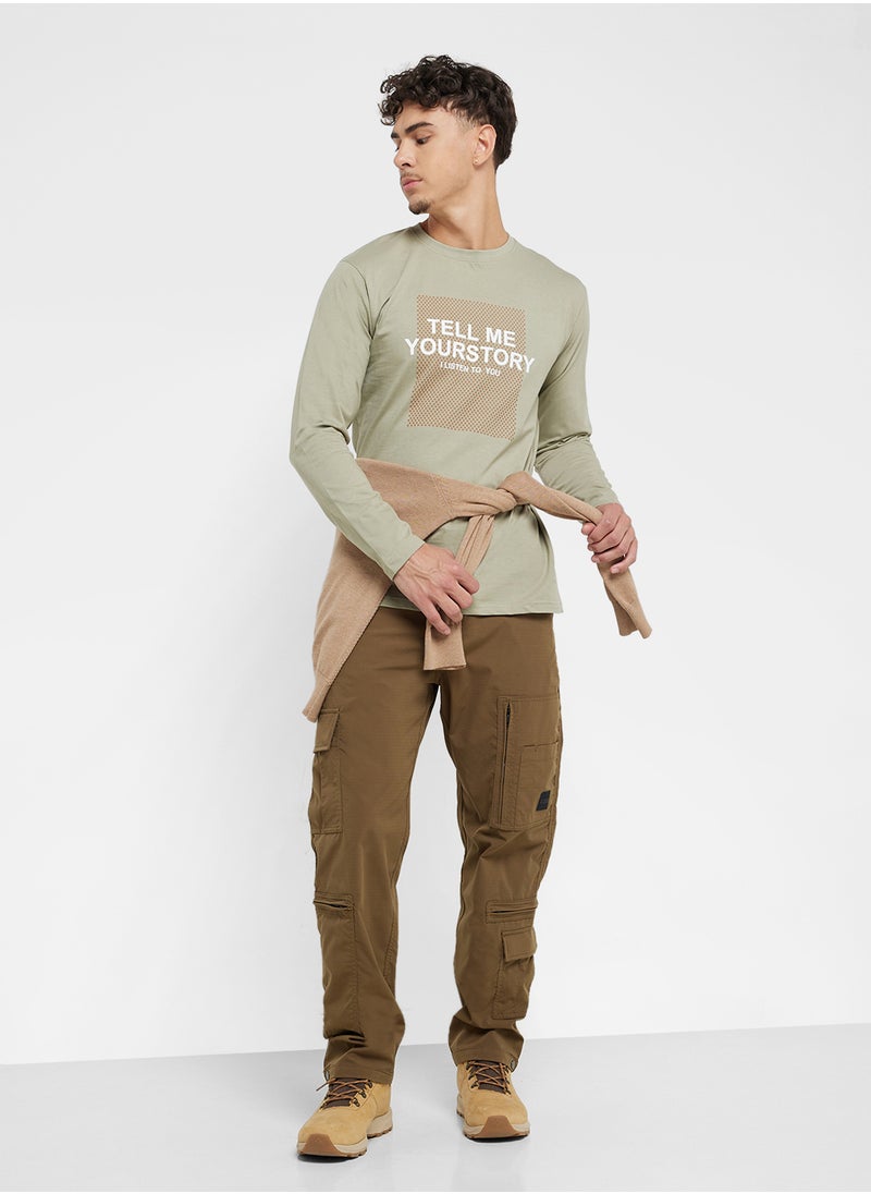 Seventy Five Basics Graphic Long Sleeve T-Shirt  - Image 4
