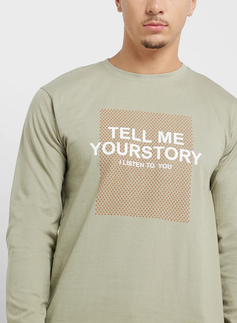 Seventy Five Basics Graphic Long Sleeve T-Shirt