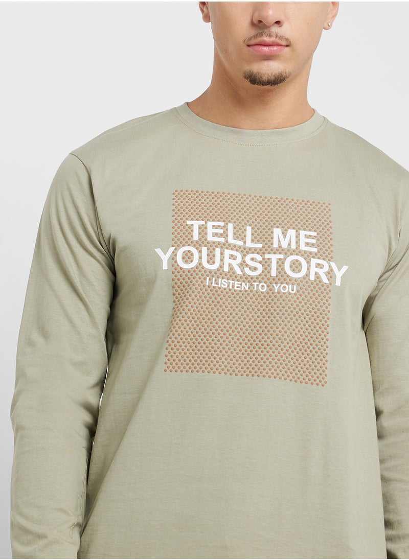 Seventy Five Basics Graphic Long Sleeve T-Shirt  - Image 3