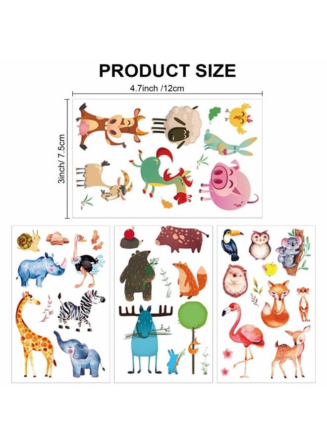 Konsait 24 Sheets Animal Temporary Tattoos for Kids(230+pcs), Zoo Jungle Sea Animal Fake Tattoos Waterproof Tattoo Sticker Decor for Children Boys Girls Animal Birthday Party Favor Gift Bags Filler - Image 2