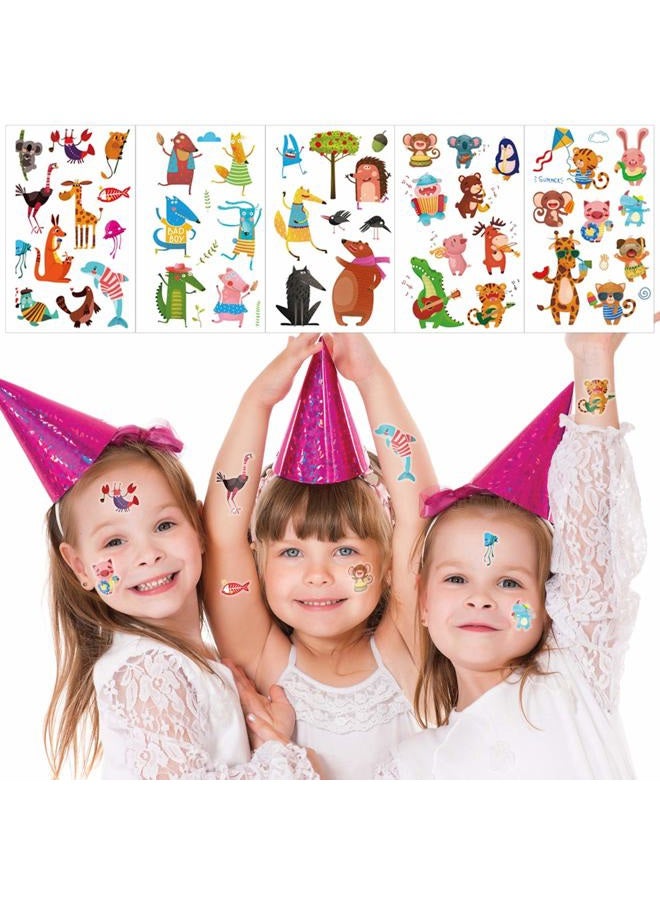 Konsait 24 Sheets Animal Temporary Tattoos for Kids(230+pcs), Zoo Jungle Sea Animal Fake Tattoos Waterproof Tattoo Sticker Decor for Children Boys Girls Animal Birthday Party Favor Gift Bags Filler - Image 5