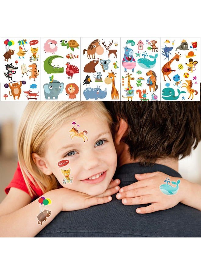 Konsait 24 Sheets Animal Temporary Tattoos for Kids(230+pcs), Zoo Jungle Sea Animal Fake Tattoos Waterproof Tattoo Sticker Decor for Children Boys Girls Animal Birthday Party Favor Gift Bags Filler - Image 4