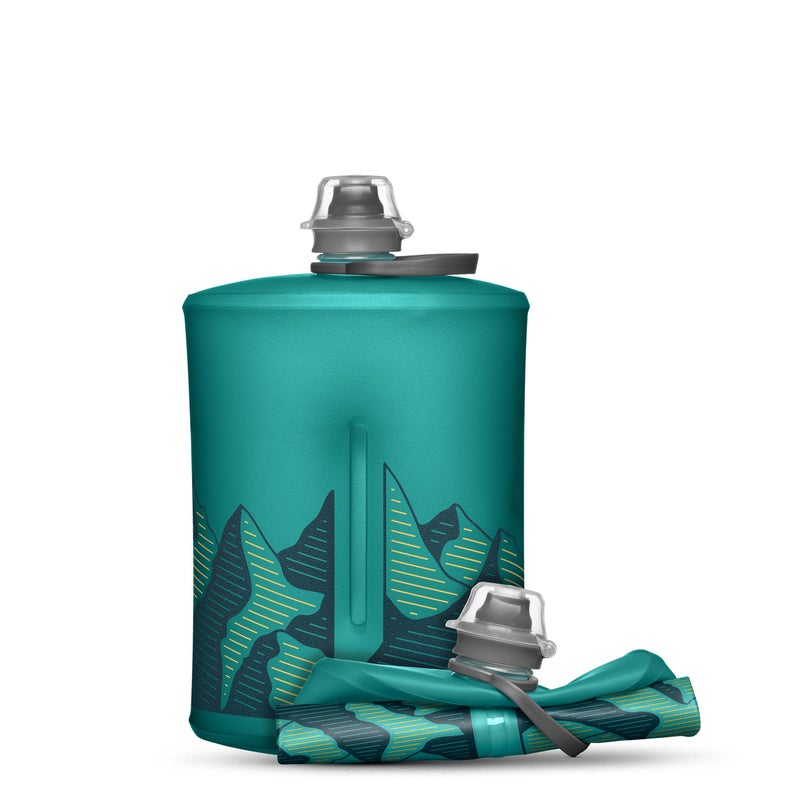 HydraPak Stow Collapsible Water Bottle â€“ 1L â€“ Ultralight, Leak-Proof, BPA-Free, Filter Compatible Travel & Hiking Flask - Glacier Blue - Image 1