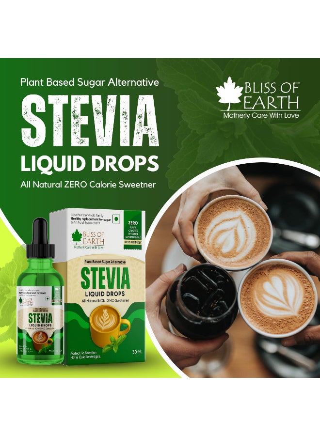 BLISS OF EARTH Stevia Liquid Drops Sugarfree Stevia Sweetener 30ml - Image 4