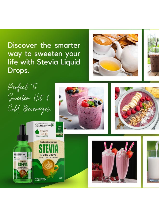 BLISS OF EARTH Stevia Liquid Drops Sugarfree Stevia Sweetener 30ml - Image 5