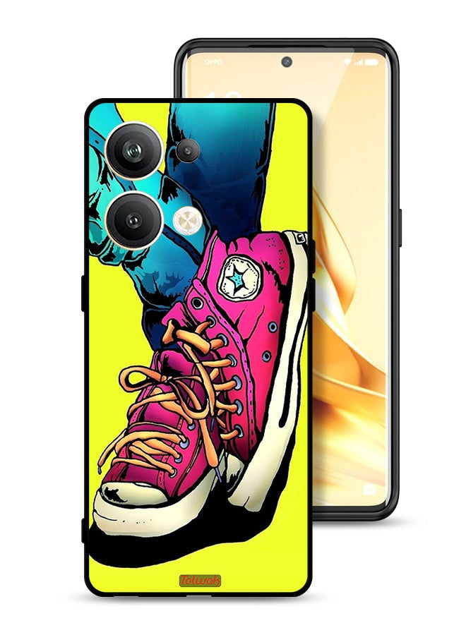 Tolwak Oppo Reno9 Pro Plus 5G Protective Case Cover Canva Shoes Art  - Image 1