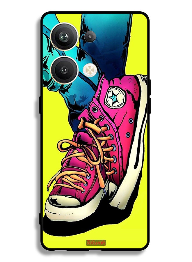 Tolwak Oppo Reno9 Pro Plus 5G Protective Case Cover Canva Shoes Art  - Image 2