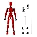 MerryXD T13 3D Action FigureAssembly Completed Dummy Nova Titan Lucky 13 Action Figure 3D Printed MultiJointed Movable Toy Red - Image 3