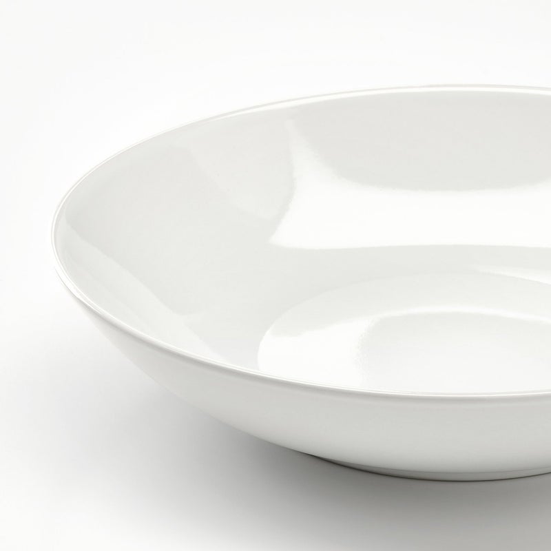Baitique Deep Plate / Pasta Bowl, Stoneware, White, 23 cm - Image 2
