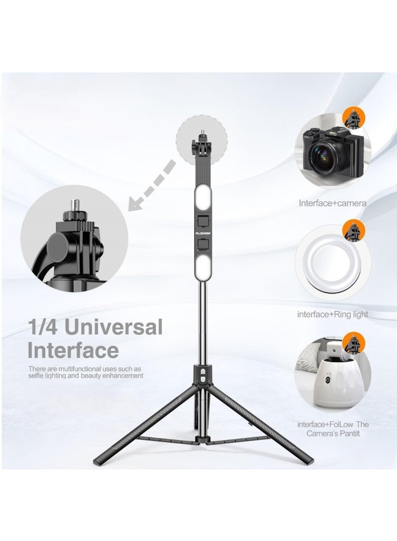 3-in-1 Extendable Tripod Selfie Stick with 360° Rotating Head and Wireless Rechargeable Remote – 200 cm, Compatible with iPhone 15/14/14 Pro/13/13 Pro - Image 2