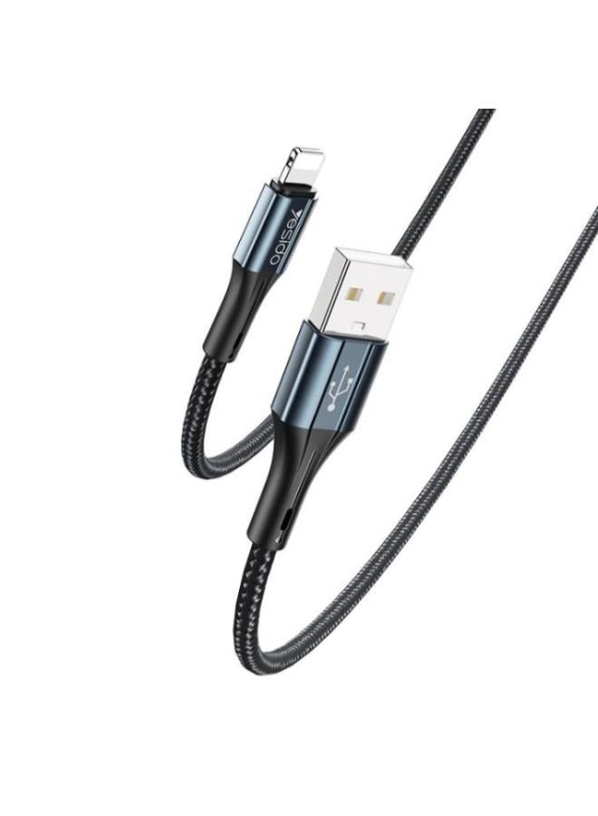 Yesido CA93 1.2 Meters 18W Nylon Cotton Braided Fast Charging Data Cable USB to Lighting/Type-C/Micro  - Image 1