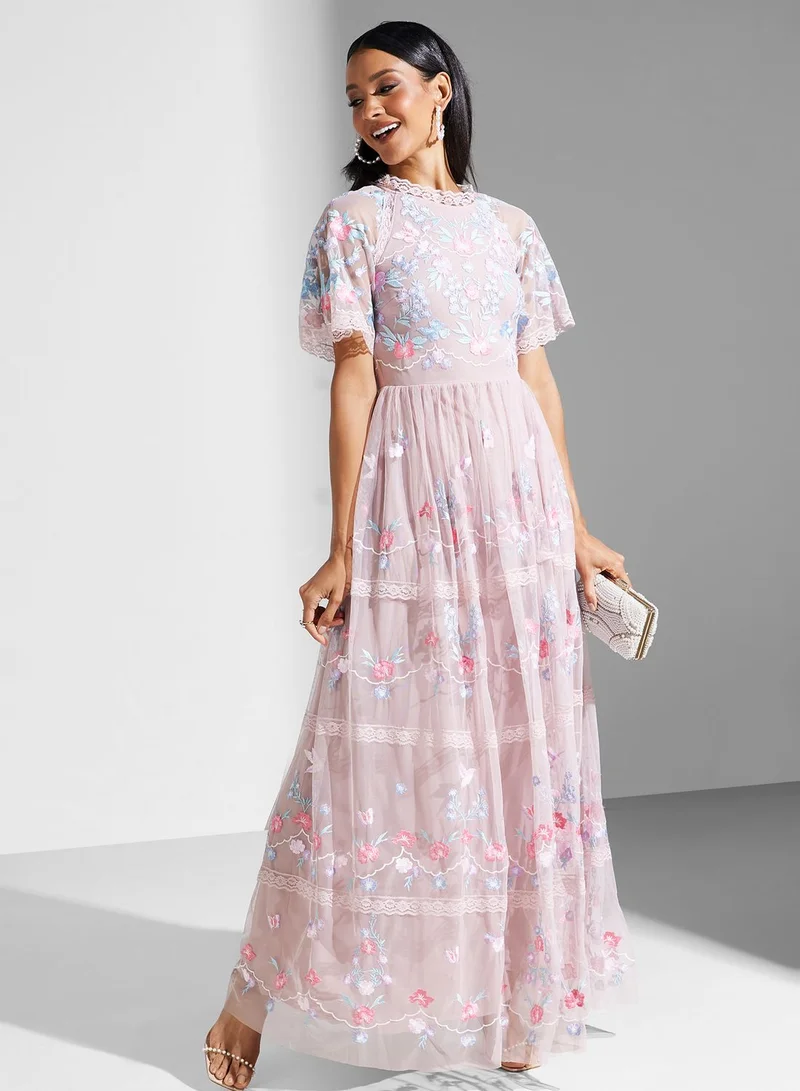 Maya Floral Tulle Maxi Dress