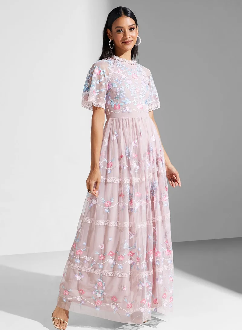 Maya Floral Tulle Maxi Dress